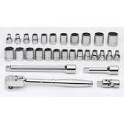 Socket/Tool Set, 29 Pieces, 12-Point, 3/8 Inch Dr