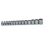 Socket Set, 14 Pieces, 1/2 Inch Dr, Shallow, 1/2 Inch Size