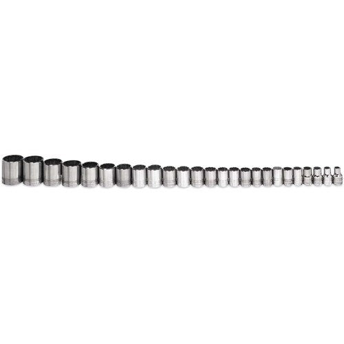 Socket Set, 23 Pieces, 1/2 Inch Dr, 12 Point, 1/2 Inch Size