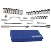 Socket/Tool Set, 38 Pieces, 12-Point, 1/2 Inch Dr