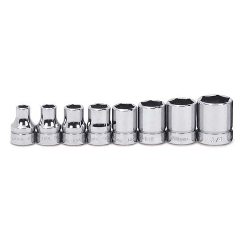 Socket Set, 10 Pieces, 1/2 Inch Dr, Shallow, 1/2 Inch Size