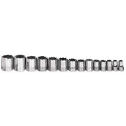 Socket Set, 14 Pieces, 1/2 Inch Dr, Shallow, 1/2 Inch Size