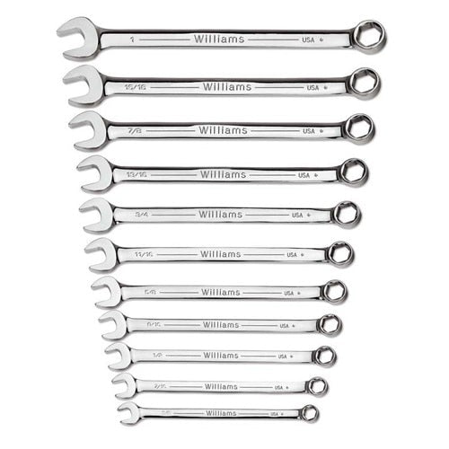 Williams 11 Piece Supercombo Wrench Set, SAE, 6Pt