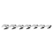 Wrench Set, Open End, 1/2 Inch Dr, Satin-Chrome, 7 Pieces