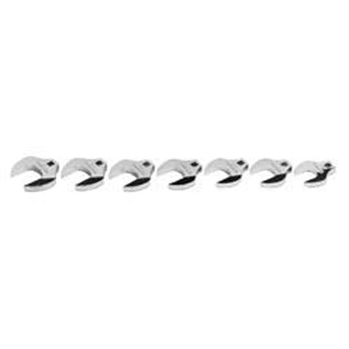 Wrench Set, Open End, 1/2 Inch Dr, Satin-Chrome, 7 Pieces