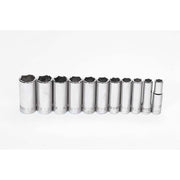 Socket Set, 11 Pieces, 1/2 Inch Dr, Deep, 1/2 Inch Size