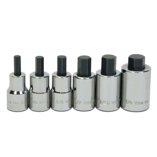 Williams 1/2" Dr Hex Bit Socket Set 6-Pcs
