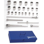 Socket/Tool Set, 28 Pieces, 12-Point, 1 Inch Dr