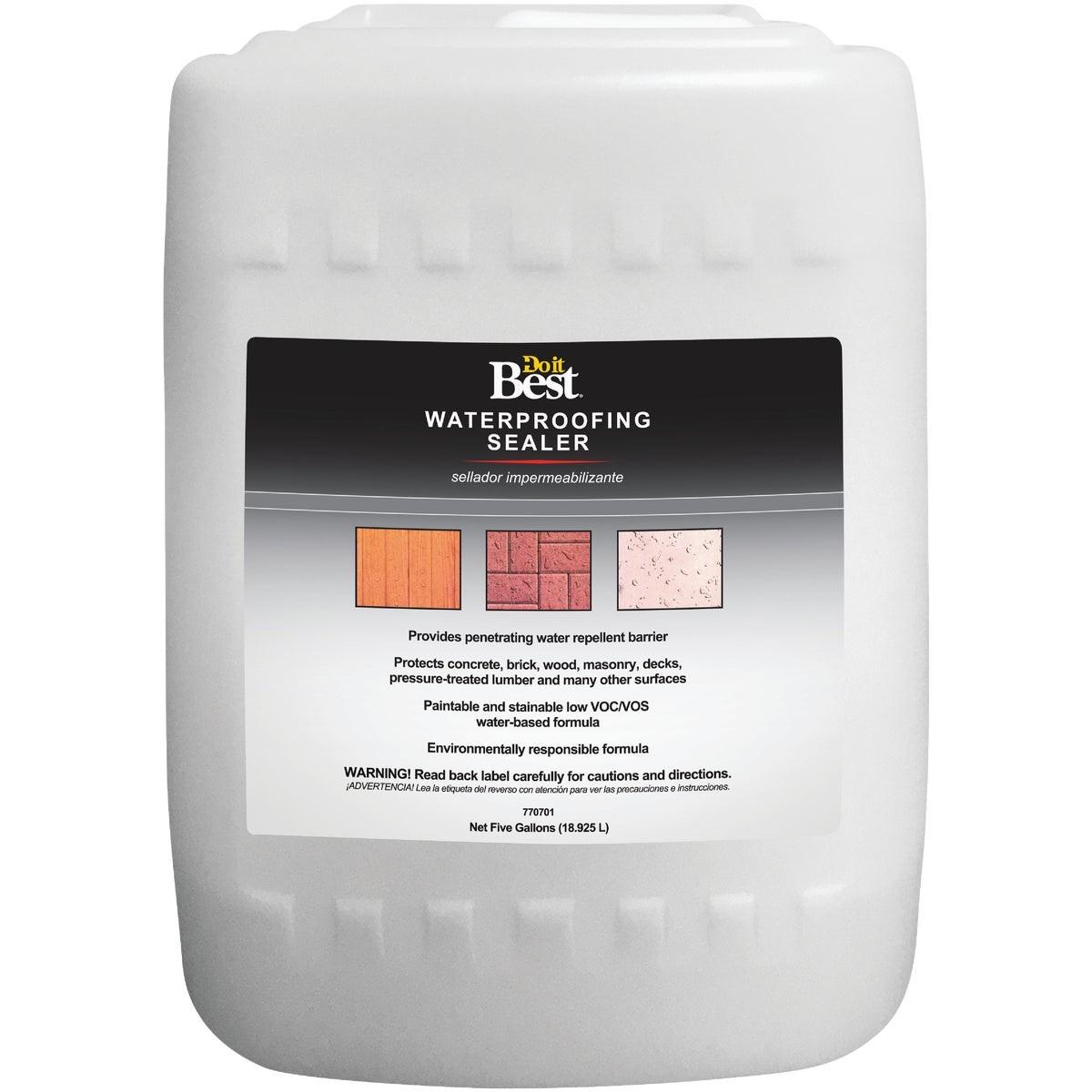 Clear Water-Based Waterproofing Sealer, 5 Gal.