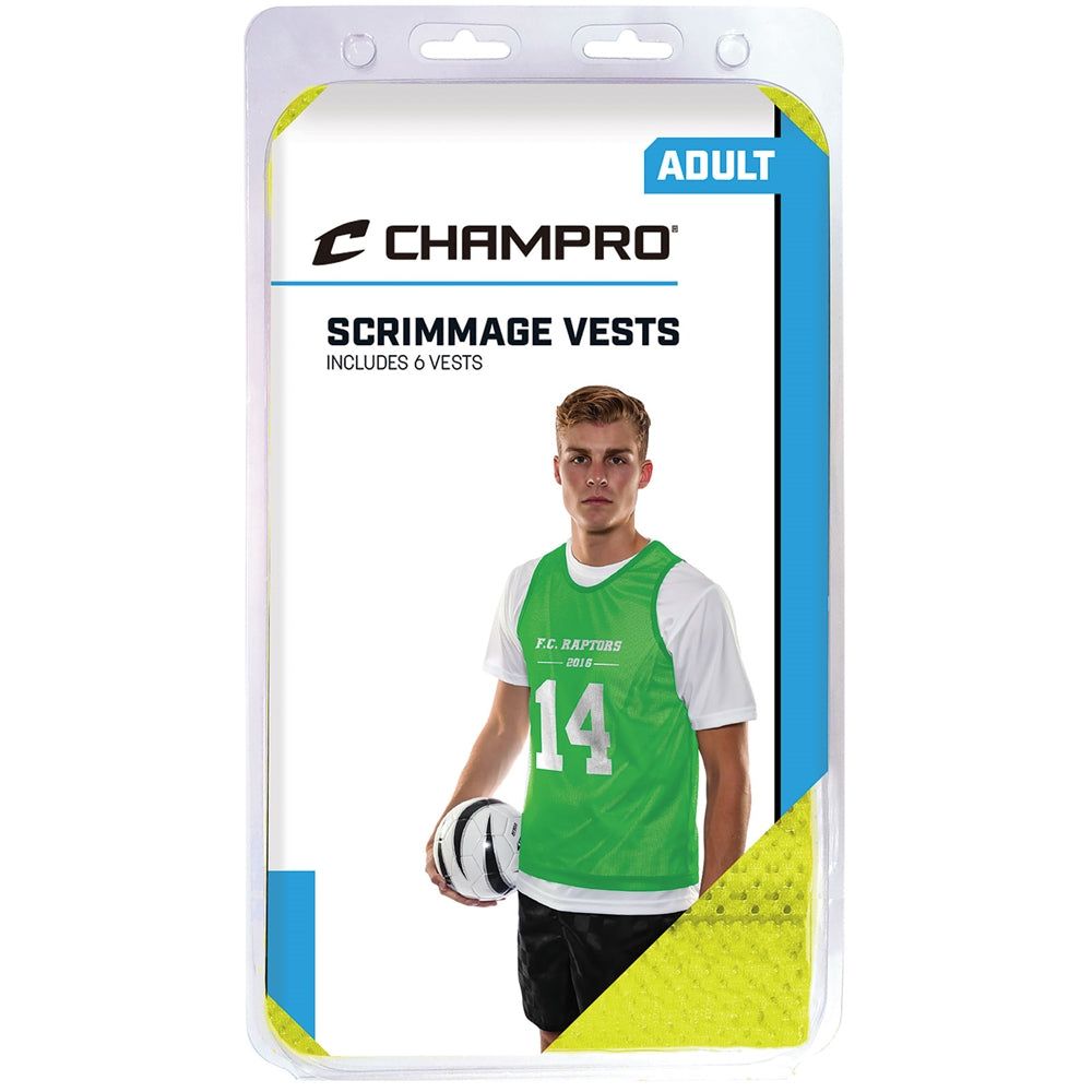 Scrimmage Micro Mesh Soccer Pinnie 6 Pack - Royal - Adult - Extra-Large