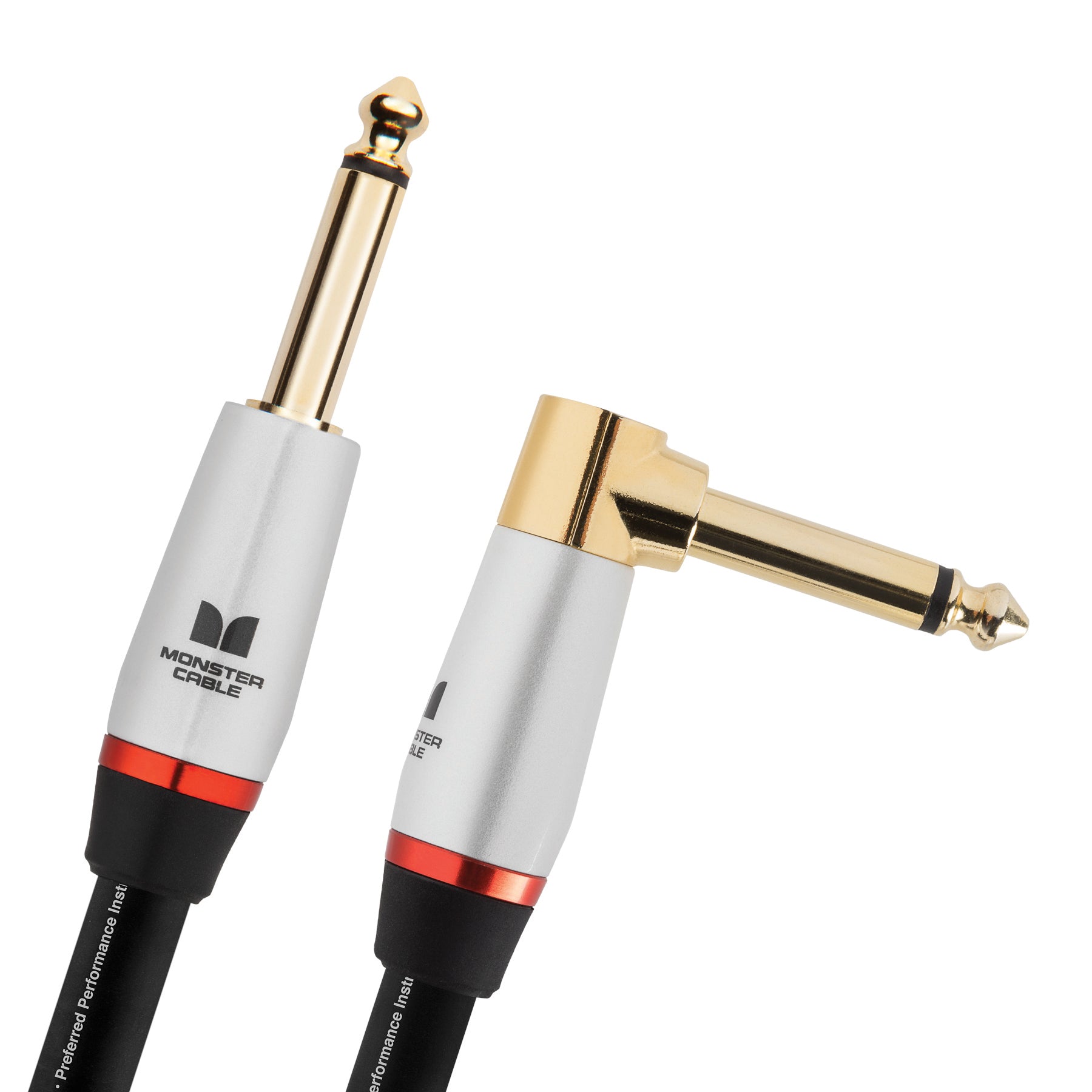 Monster SP2000-I-12AWW Studio Pro 2000 Instrument Cable. 12' Right Angle to Straight