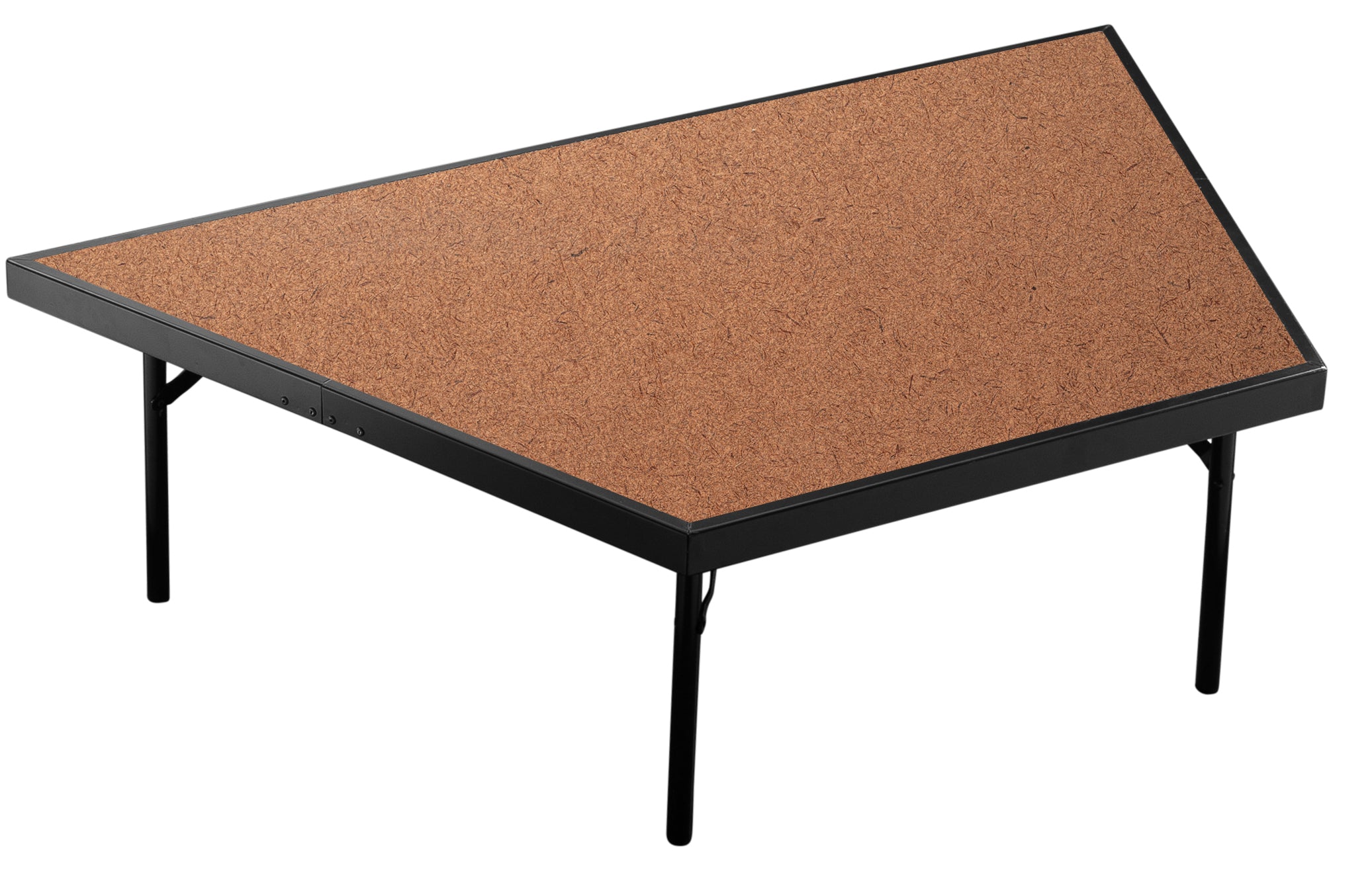 NPS® Stage Pie Compatible with a 3'x 8' x 16" Stage, Hardboard, Frame Color: Black