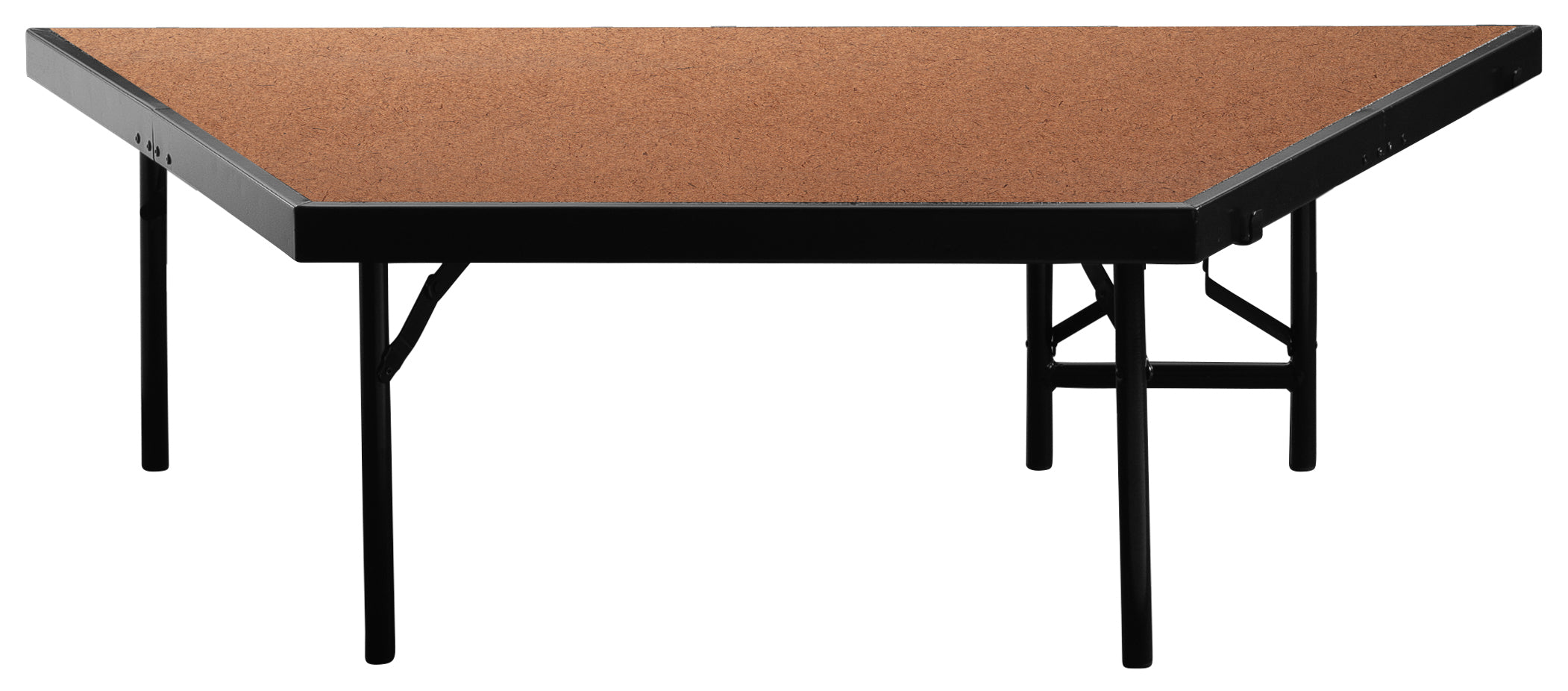 NPS® Stage Pie Compatible with a 3'x 8' x 16" Stage, Hardboard, Frame Color: Black