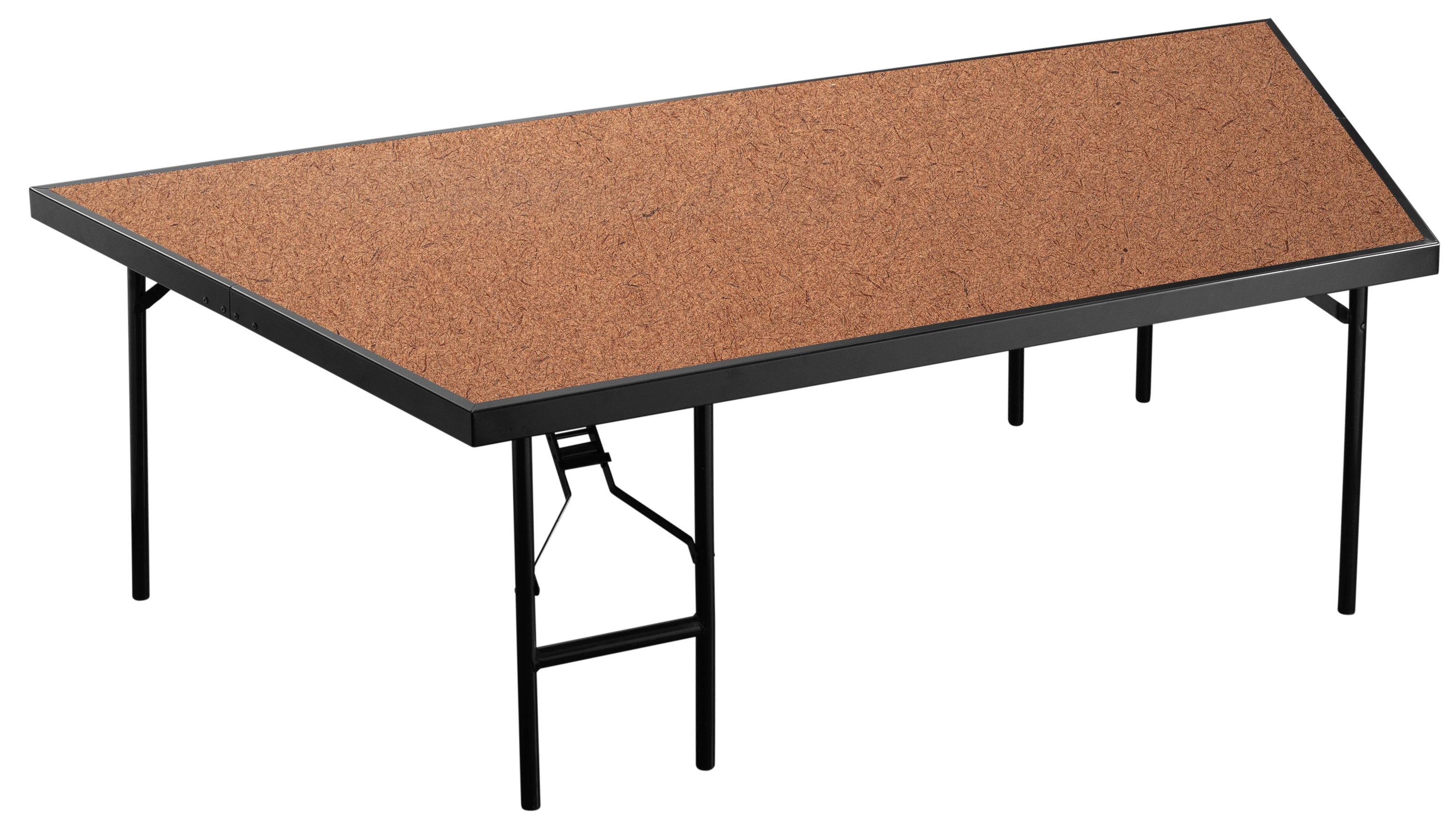 NPS® Stage Pie Compatible with a 3'x 8' x 24" Stage, Hardboard, Frame Color: Black