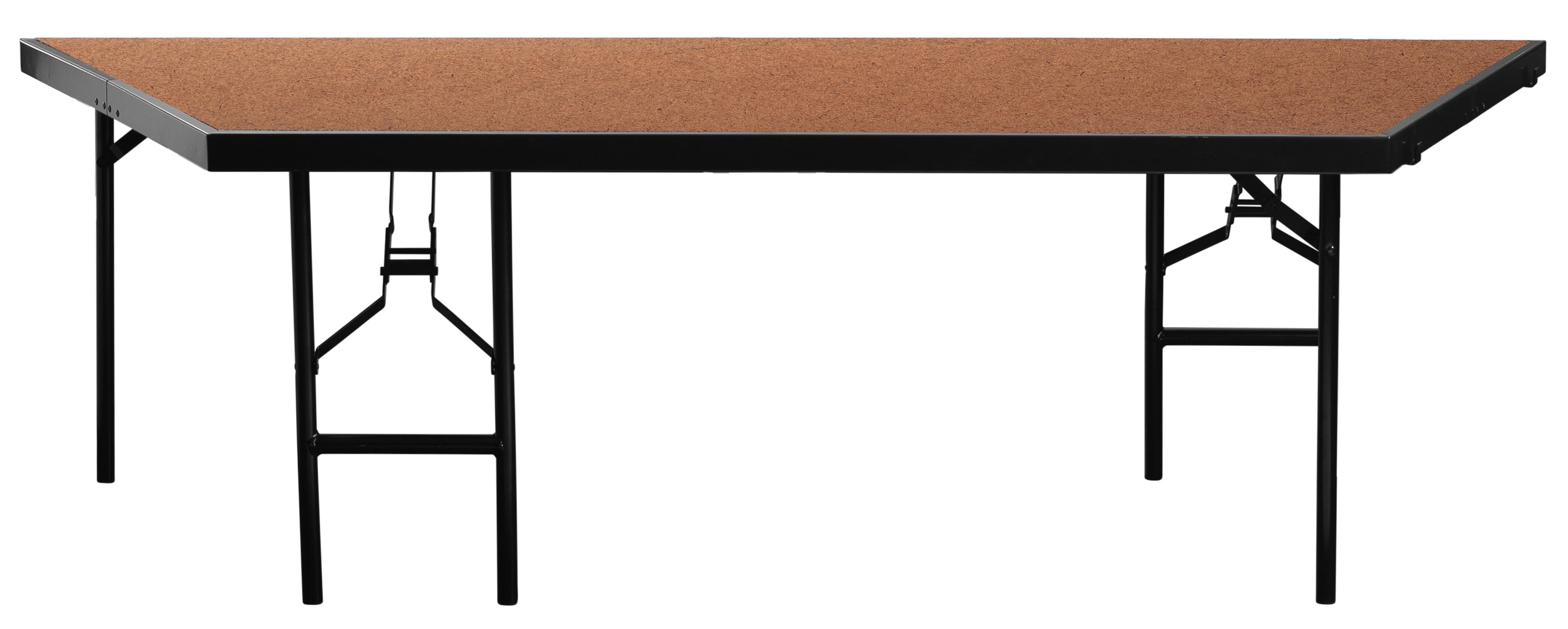 NPS® Stage Pie Compatible with a 3'x 8' x 24" Stage, Hardboard, Frame Color: Black