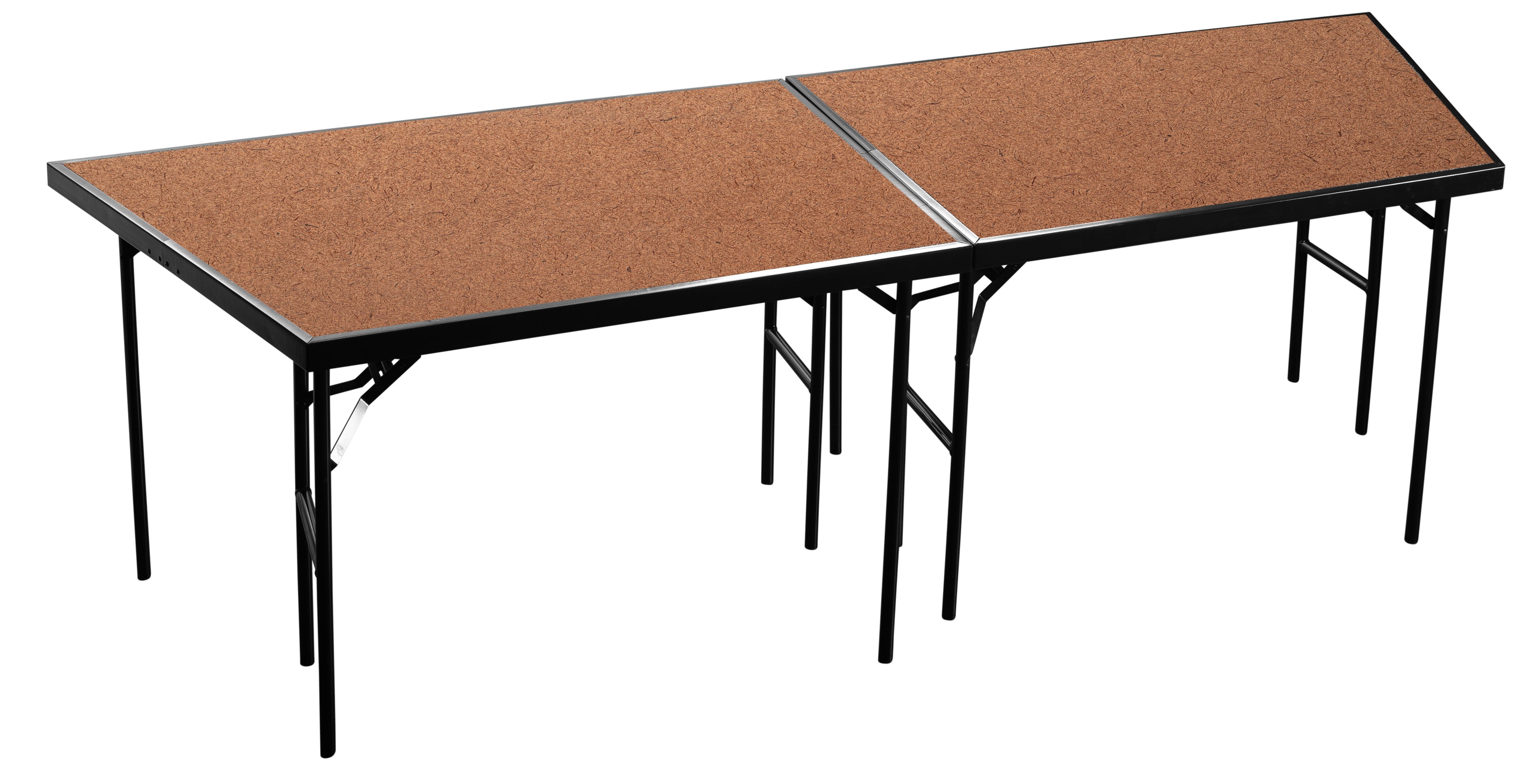 NPS® Stage Pie Compatible with a 3'x 8' x 32" Stage, Hardboard, Frame Color: Black