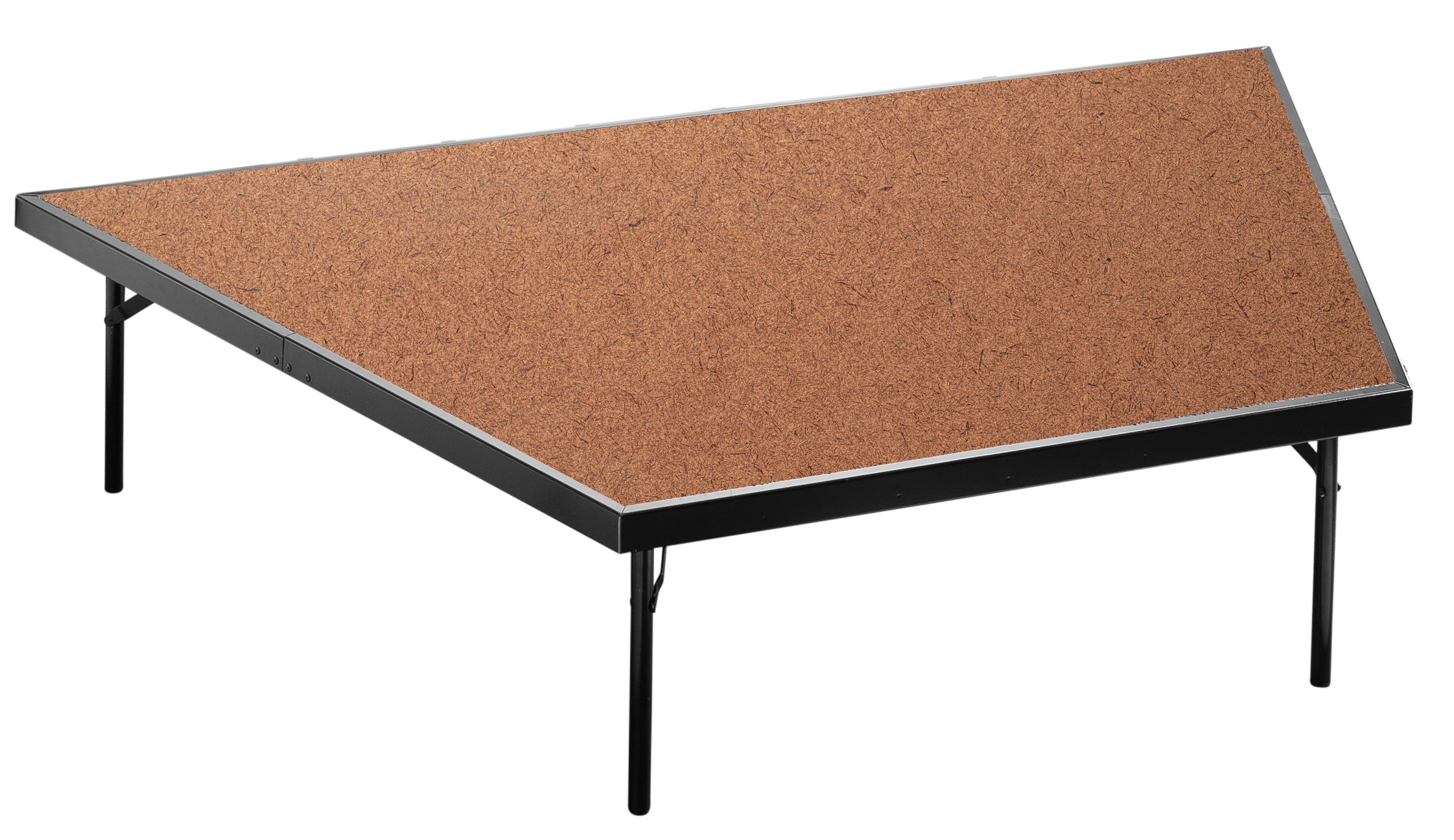 NPS® Stage Pie Compatible with a 4'x 8' x 16" Stage, Hardboard, Frame Color: Black