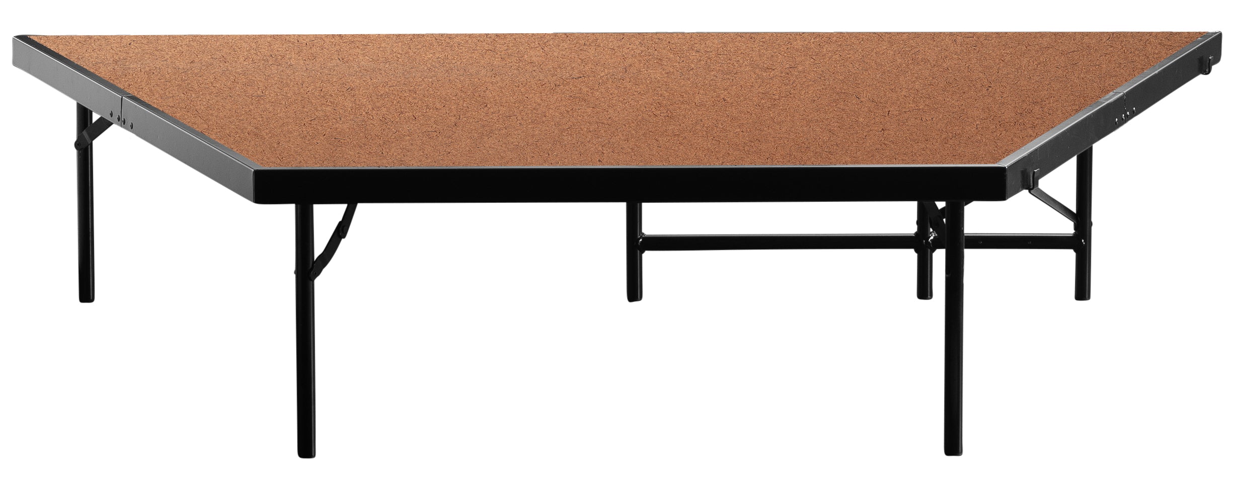 NPS® Stage Pie Compatible with a 4'x 8' x 16" Stage, Hardboard, Frame Color: Black