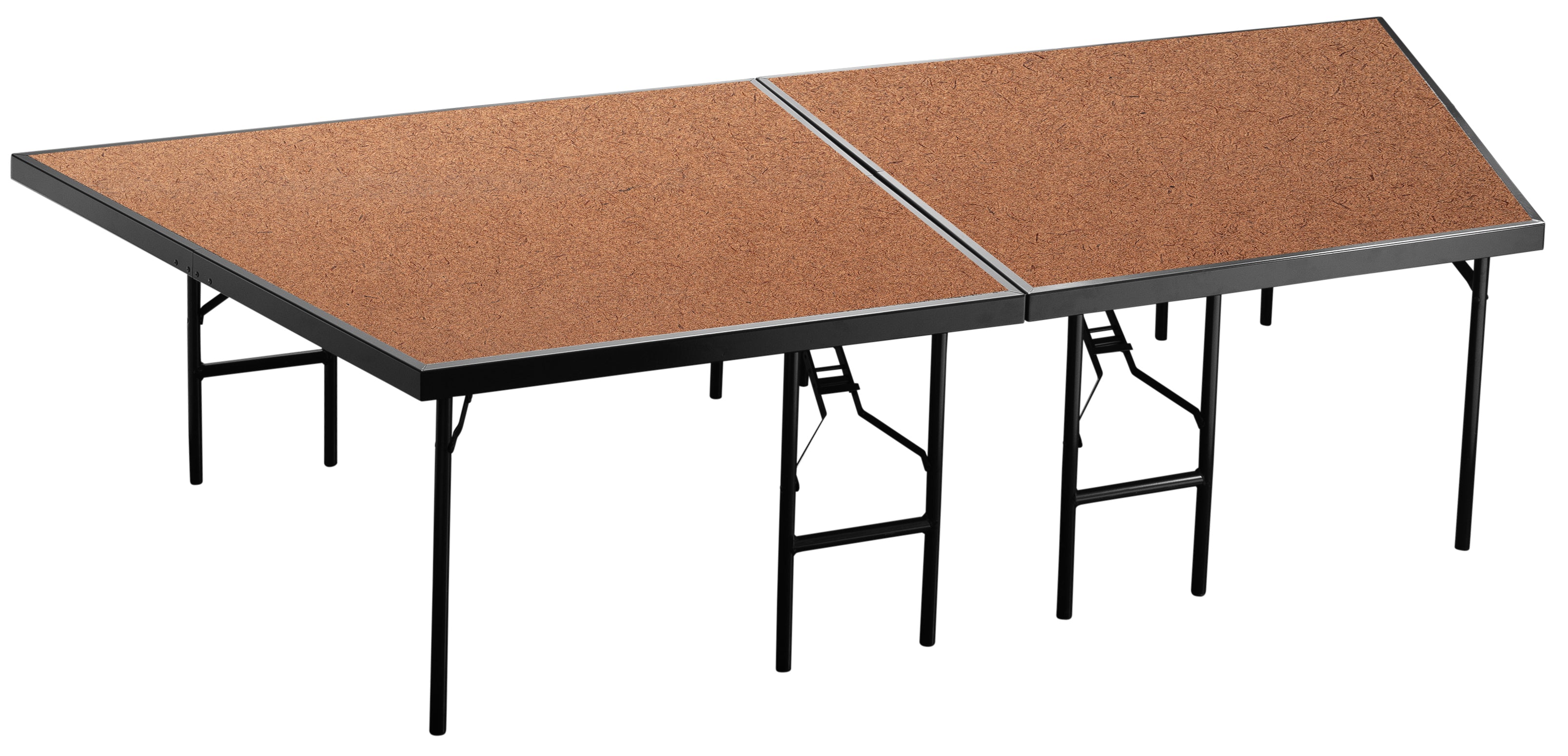 NPS® Stage Pie Compatible with a 4'x 8' x 24" Stage, Hardboard, Frame Color: Black