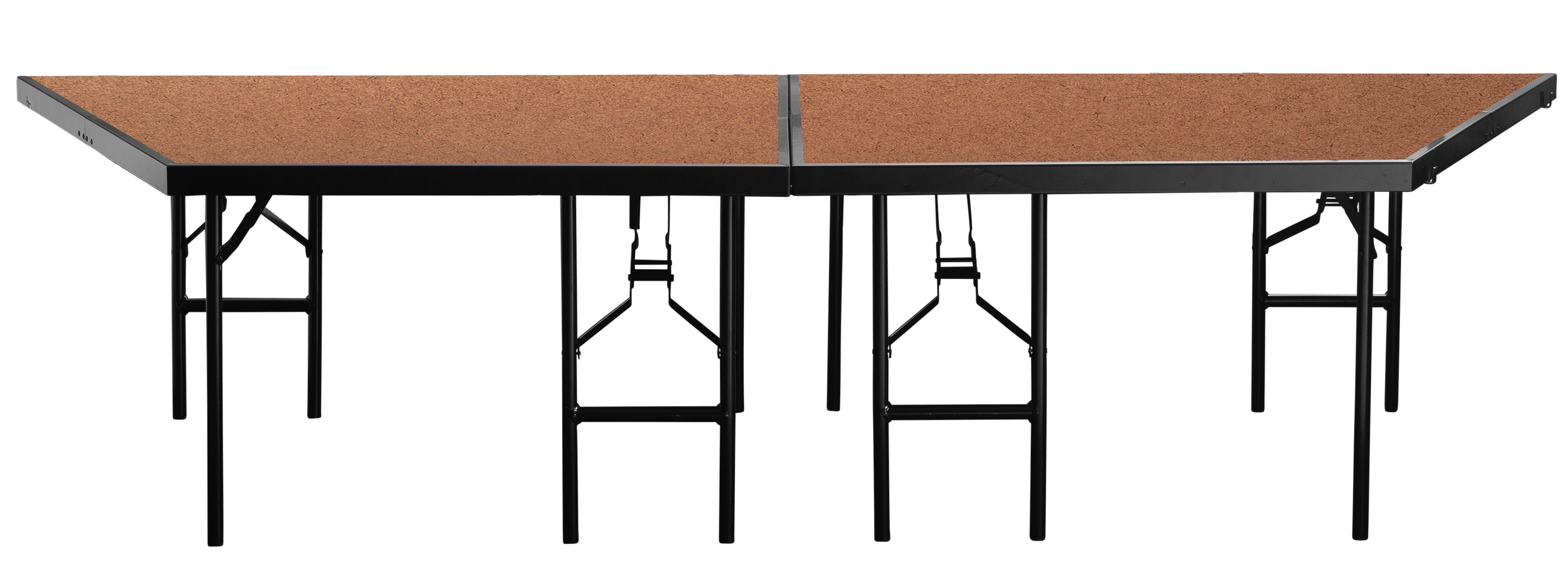 NPS® Stage Pie Compatible with a 4'x 8' x 24" Stage, Hardboard, Frame Color: Black