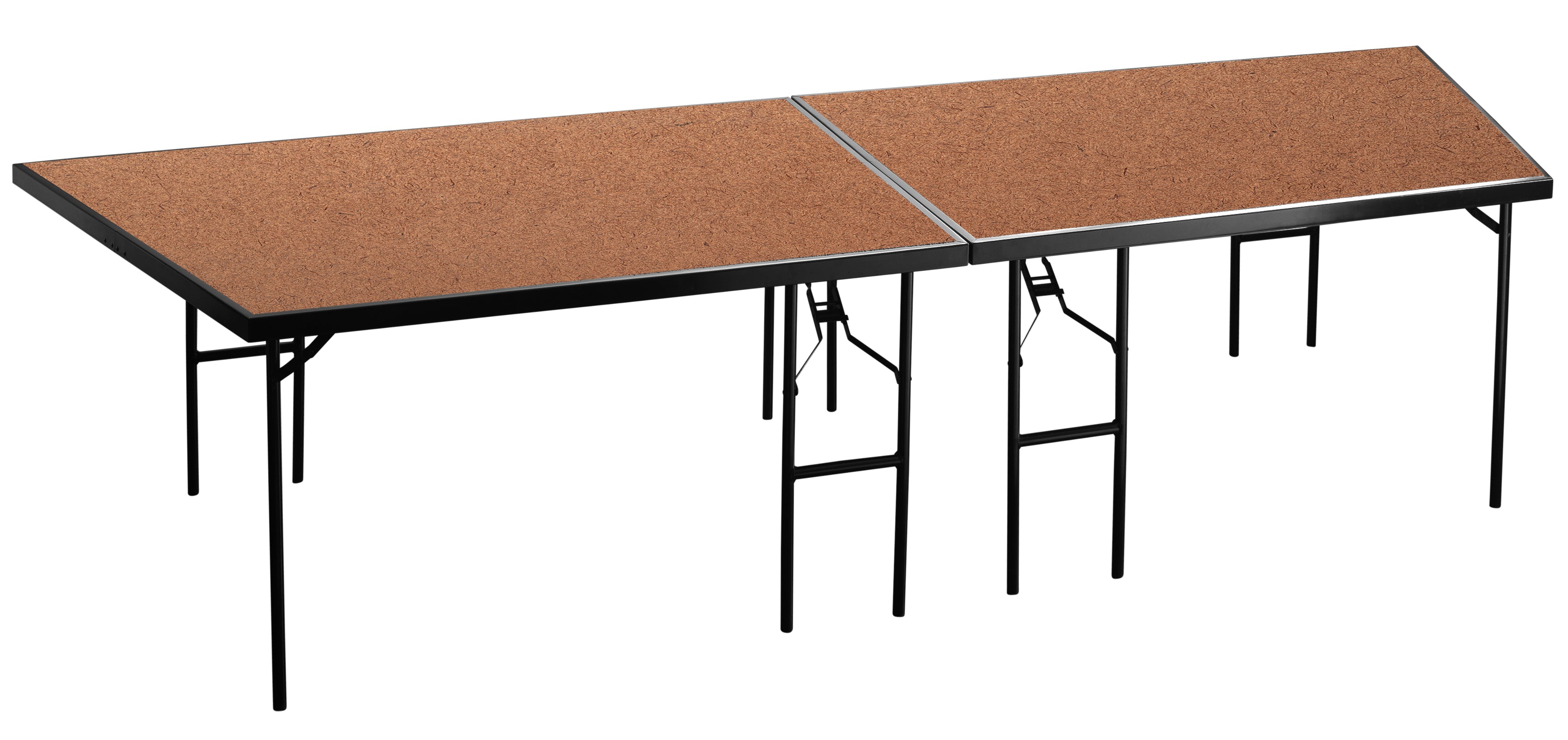 NPS® Stage Pie Compatible with a 4'x 8' x 32" Stage, Hardboard, Frame Color: Black