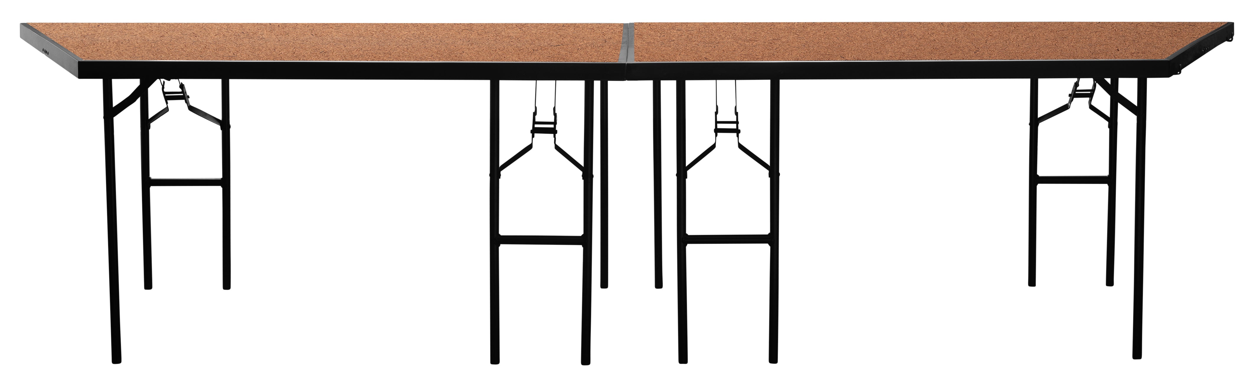 NPS® Stage Pie Compatible with a 4'x 8' x 32" Stage, Hardboard, Frame Color: Black