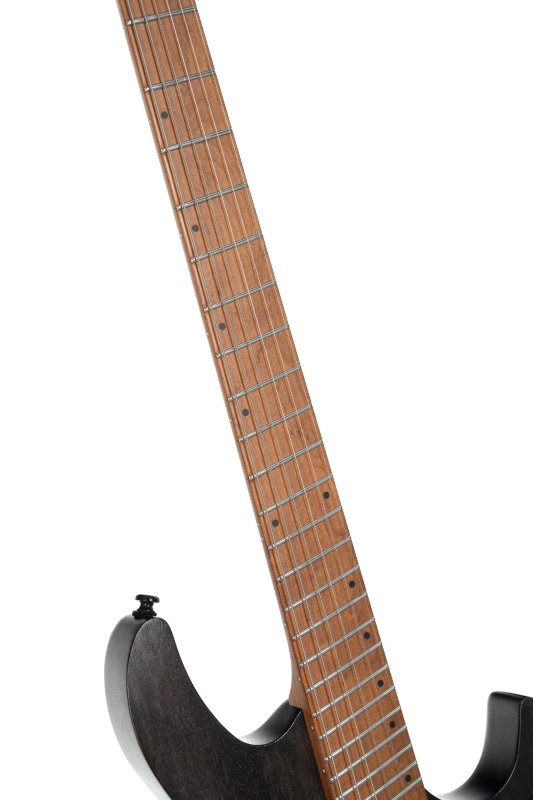 Cort Space 6GTR Multi-Scale Electric Guitar W/ Gig-Bag, Semi Gloss Trans Black