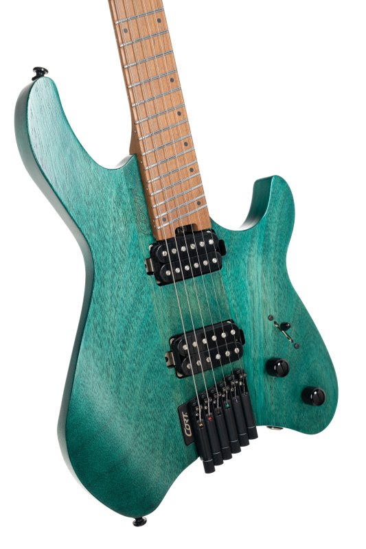 Cort Space 6GTR Multi-Scale Electric Guitar W/ Gig-Bag, Semi Gloss Turquoise