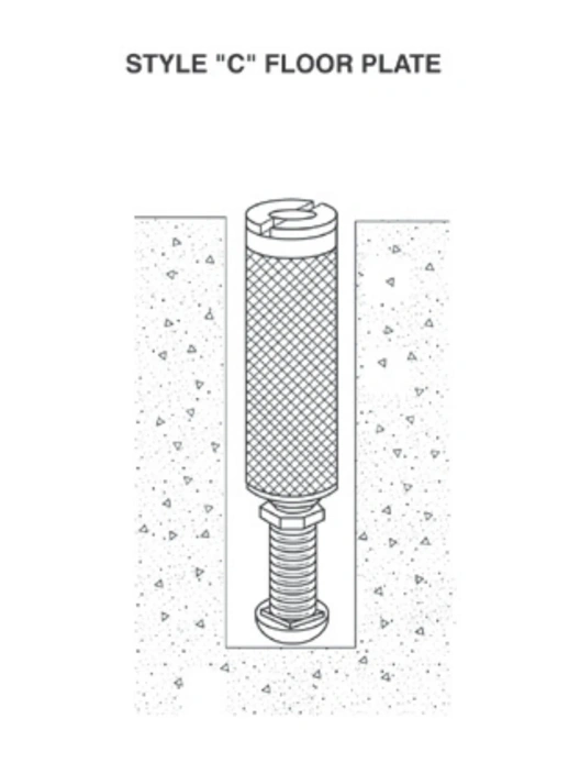 3/4" Style C Floor Anchor