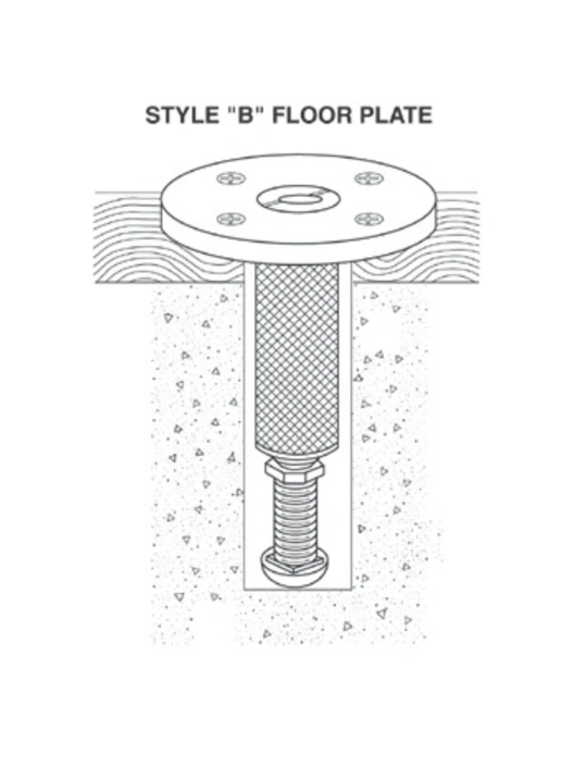 3/4" Style B Floor Anchor