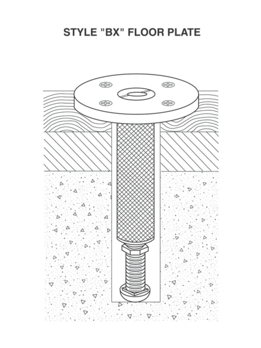 3/4" Style BX Floor Anchor
