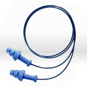 Ear Plug, Smart Fit Detectable Metalized Detectable, Attached Cord, Polybag, multi use earplug 100/bx