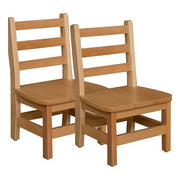 Hardwood Ladderback Chair (10" Seat Height) - Pack of Two