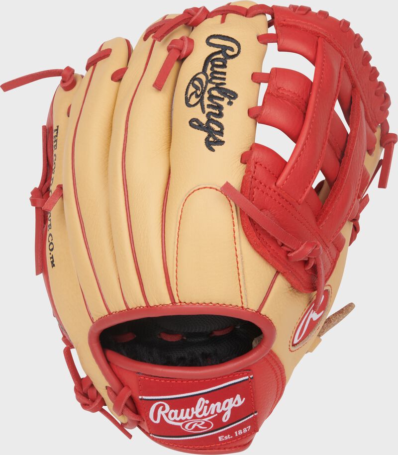Rawlings Select Pro Lite Series Corbin Carrol Youth 11-Inch Baseball Glove - Right Hand Thrower - Camel/Scarlet