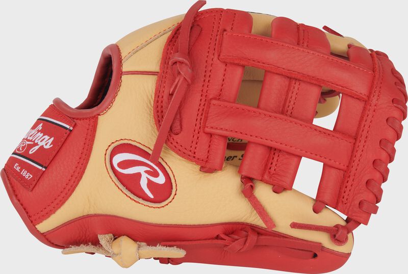Rawlings Select Pro Lite Series Corbin Carrol Youth 11-Inch Baseball Glove - Right Hand Thrower - Camel/Scarlet