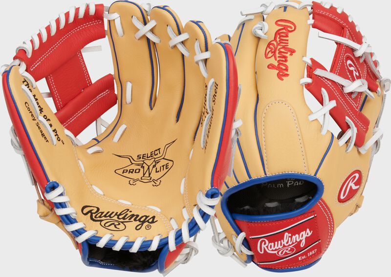 Rawlings Select Pro Lite Series Corey Seager Youth 11-Inch Baseball Glove - Right Hand Thrower - Camel