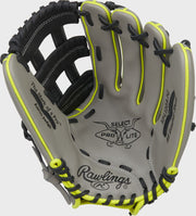 Rawlings Select Pro Lite Series Aaron Judge Youth 12-Inch Baseball Glove  - Right Hand Thrower - Gray/Black