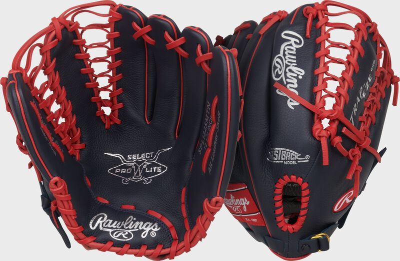 Rawlings Select Pro Lite Series Mike Trout Youth 12.25-Inch Baseball Glove  - Right Hand Thrower - Navy/Scarlet