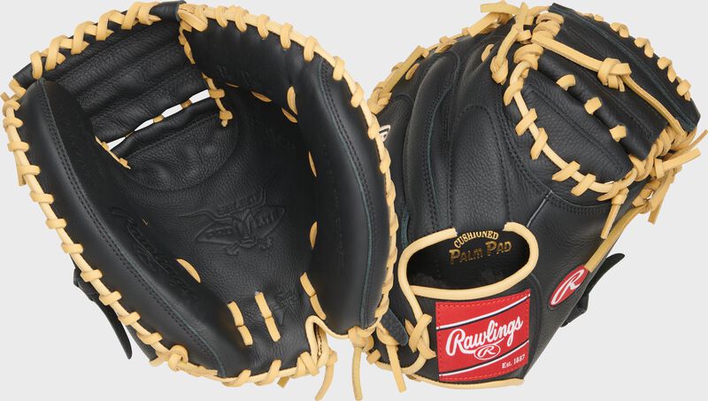 Rawlings Select Pro Lite Series Adley Rutschman Youth Catchers Mitt 32-Inch Baseball Glove - Right Hand Thrower - Black