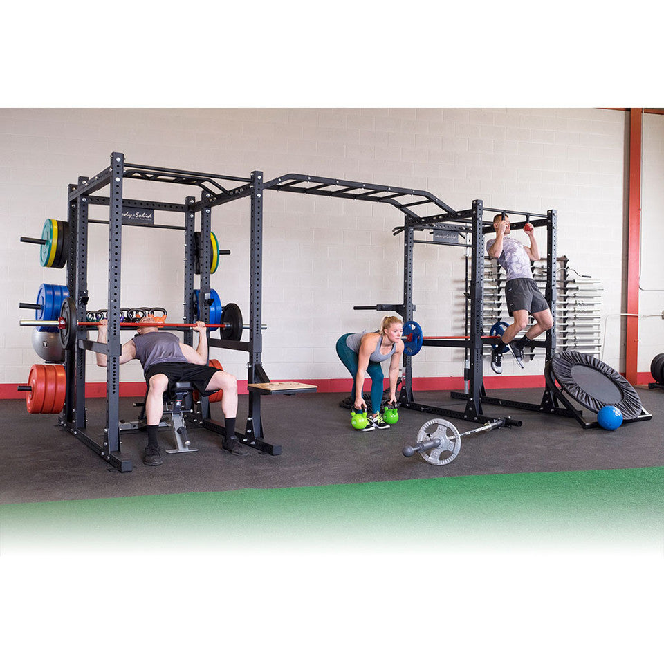 Pcl Power Rack Double Spr1000Ss Strap Safeties W. Monkey Bar