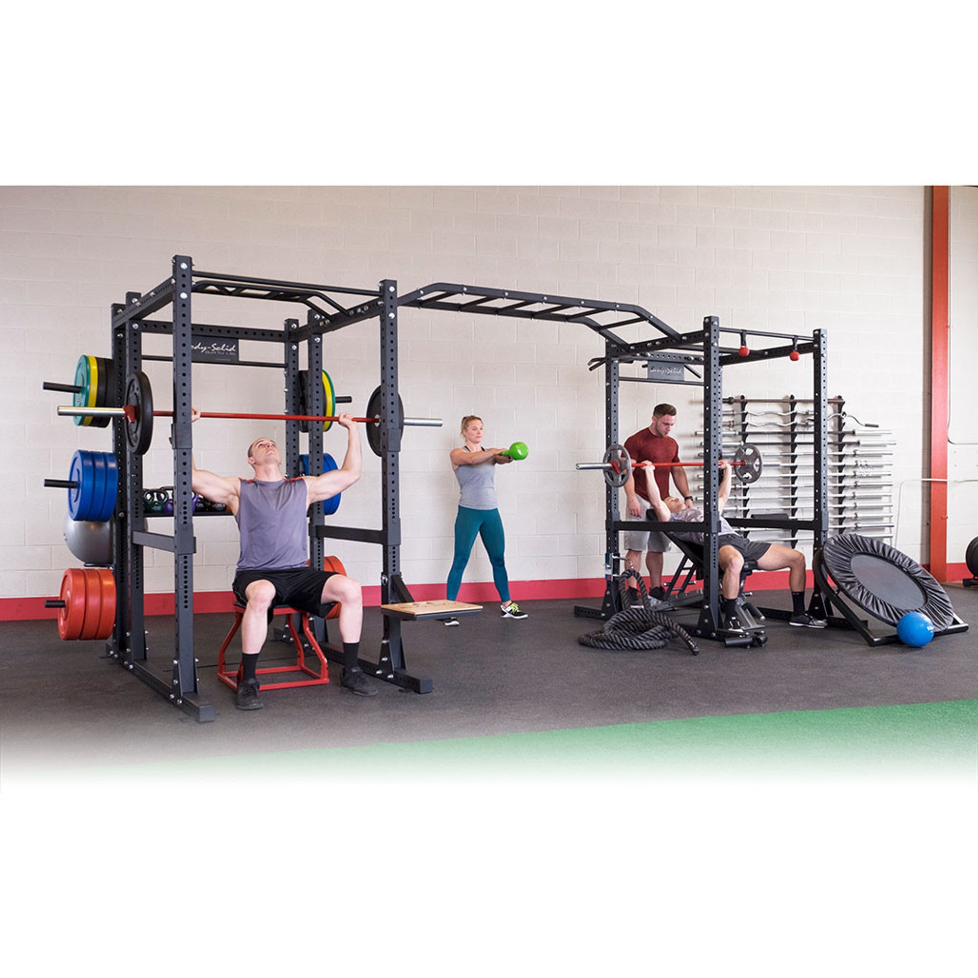 Pcl Power Rack Double Rack Strap Safeties/Extension W Monkey Bar