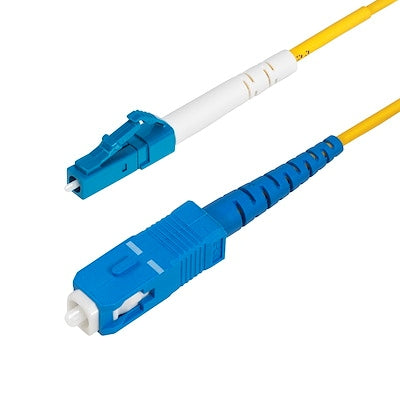 StarTech.com 3m (9.8ft) LC to SC (UPC) OS2 Single Mode Simplex Fiber Optic Cable 9/125m 40G/100G Bend Insensitive Low Insertion Loss - LSZH Fiber Jump