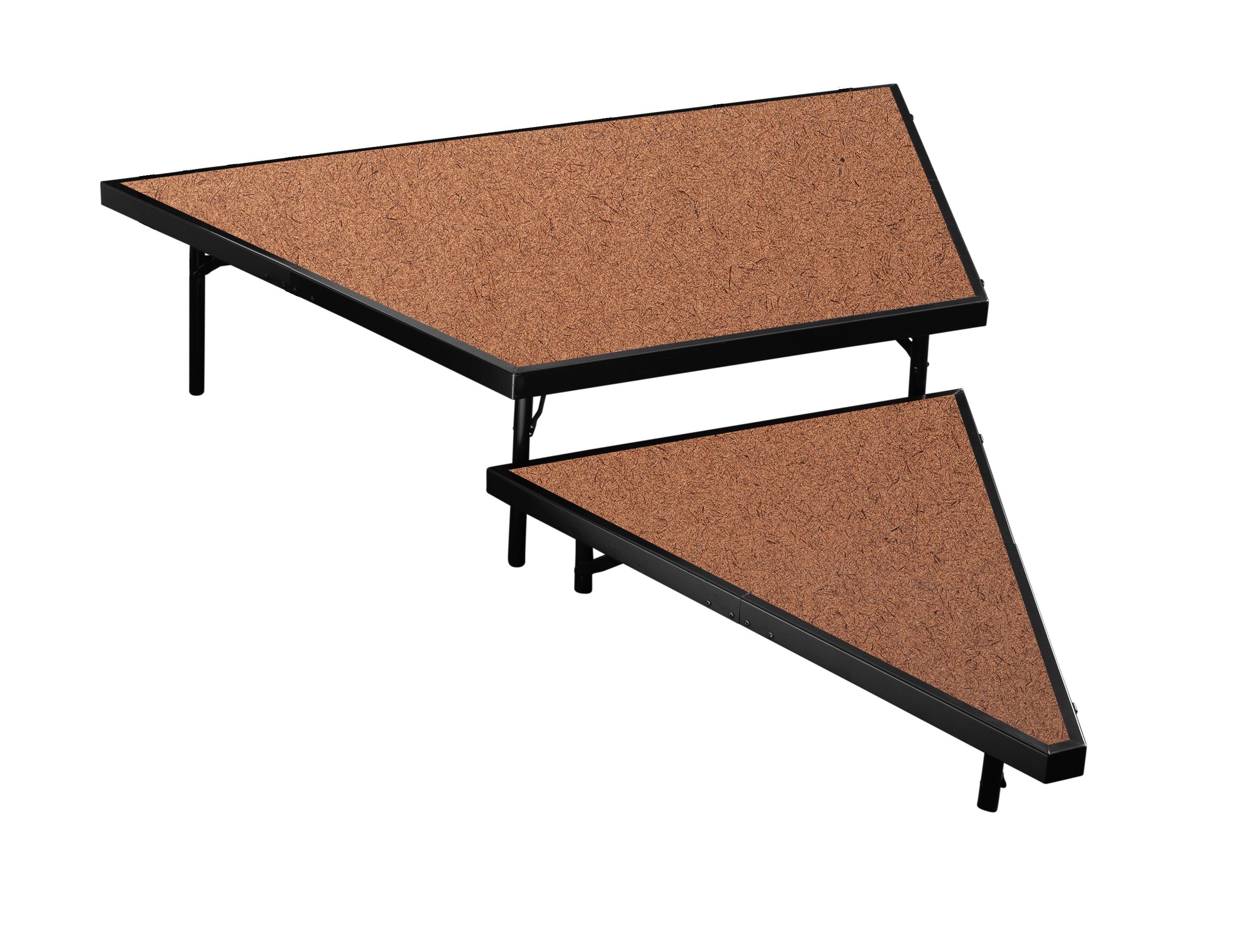 NPS® 2-Level Seated Riser Pie Section, Hardboard (Use with SST362LHB), Frame Color: Black