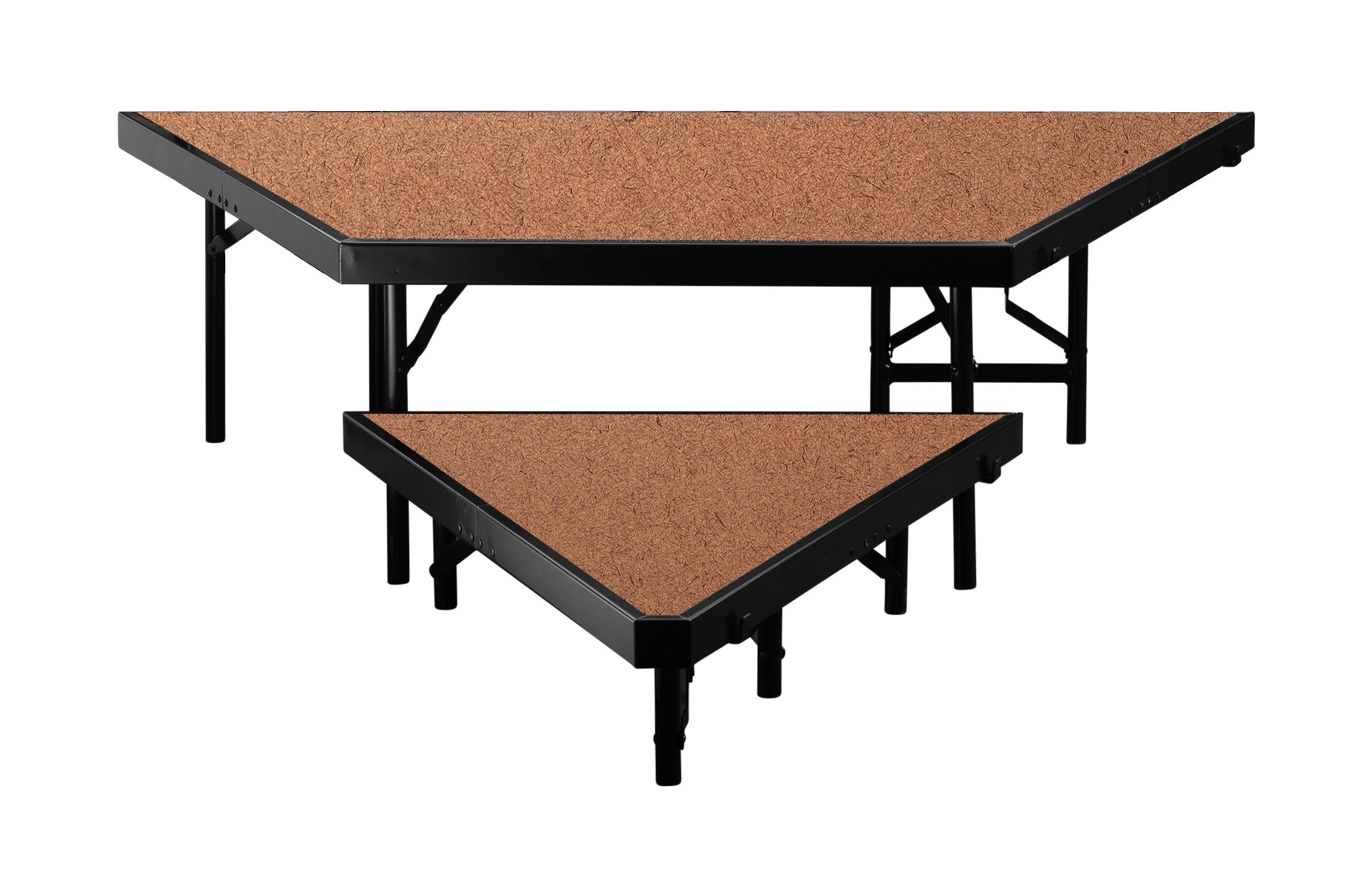 NPS® 2-Level Seated Riser Pie Section, Hardboard (Use with SST362LHB), Frame Color: Black