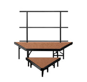 NPS® 2-Level Seated Riser Pie Section, Hardboard (Use with SST362LHB), Frame Color: Black