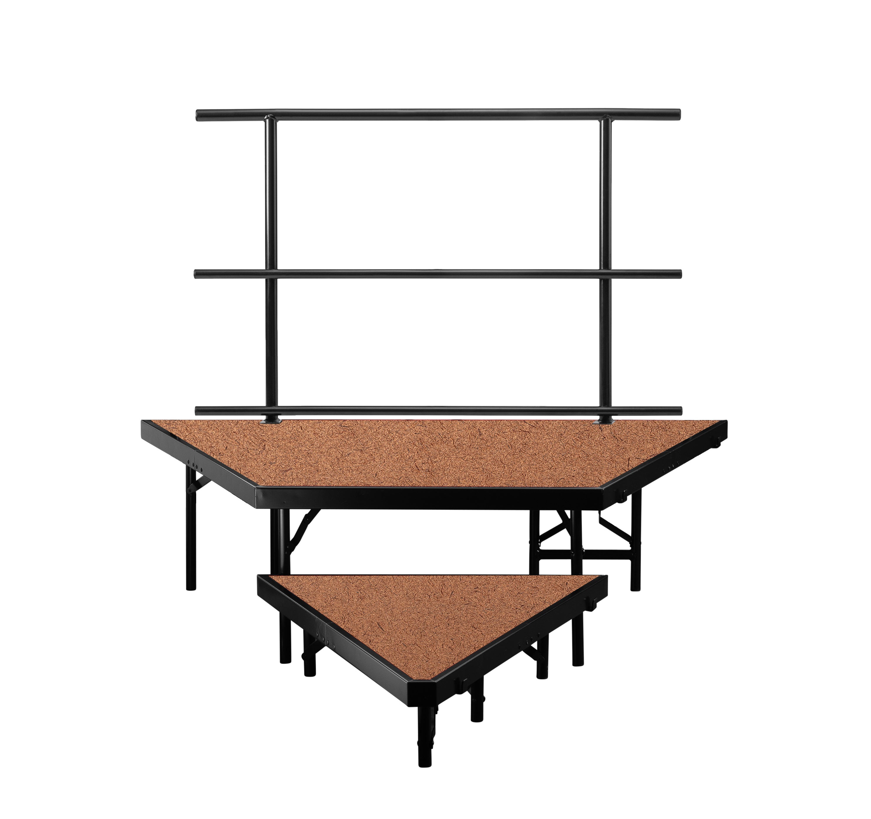 NPS® 2-Level Seated Riser Pie Section, Hardboard (Use with SST362LHB), Frame Color: Black