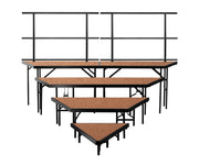 NPS® 4-Level Seated Riser Pie Section, Hardboard (Use with SST364LHB), Frame Color: Black