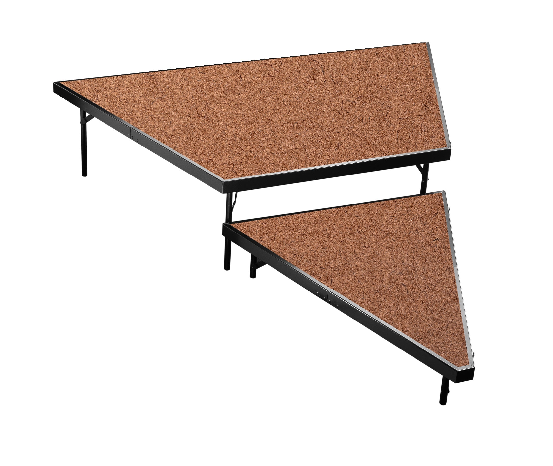 NPS® 2-Level Seated Riser Pie Section, Hardboard (Use with SST482LHB), Frame Color: Black