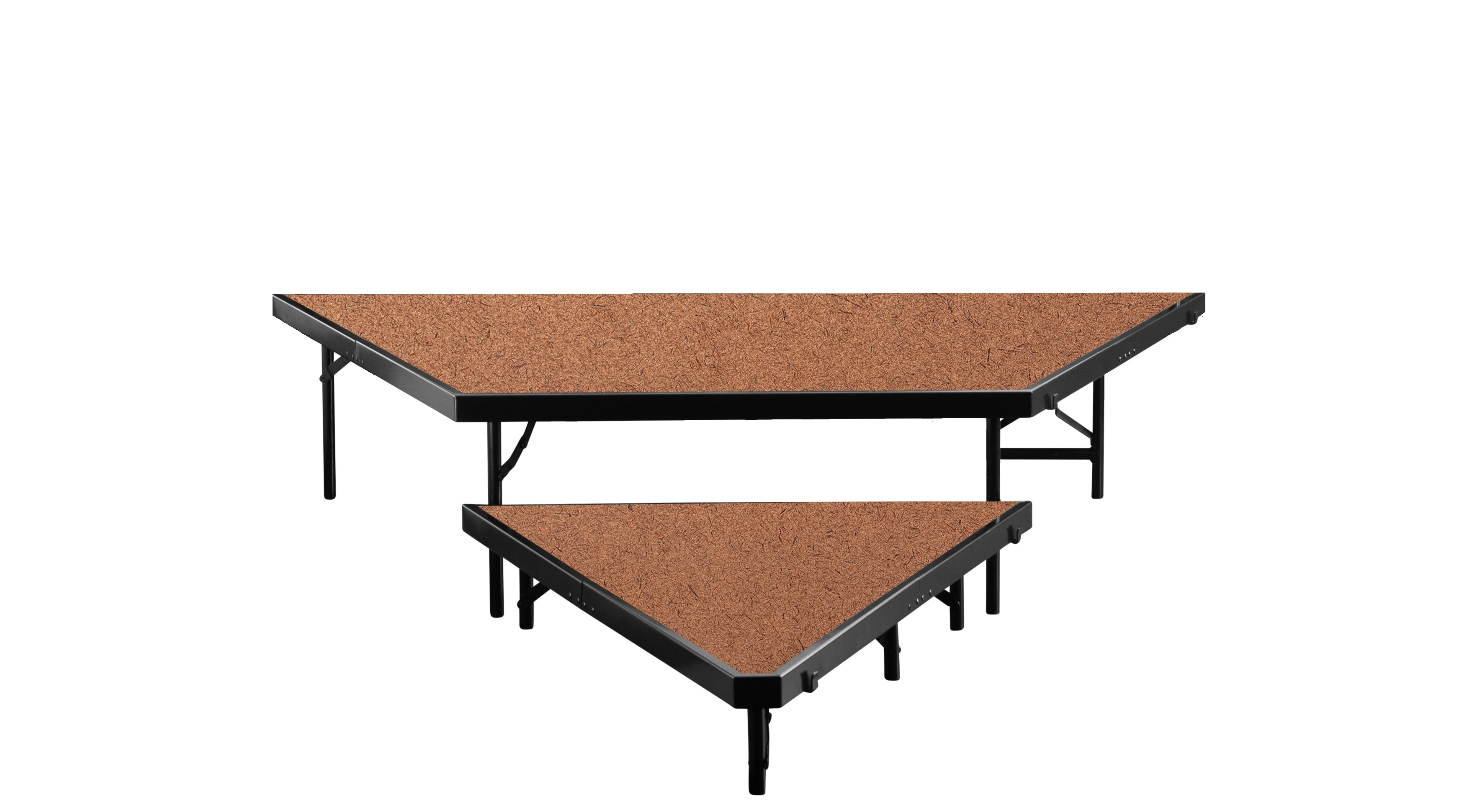 NPS® 2-Level Seated Riser Pie Section, Hardboard (Use with SST482LHB), Frame Color: Black