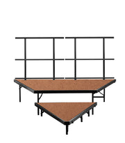 NPS® 2-Level Seated Riser Pie Section, Hardboard (Use with SST482LHB), Frame Color: Black